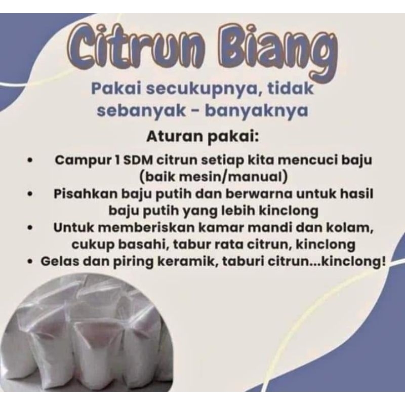 BIANG CITRUN SITRUN ACID PEMUTIH SERBAGUNA