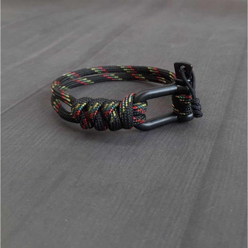 Gelang Pria Keren Cowok Laki Tali tenun Etnik Survival Bracelet Nautical Shackle Premium Murah Gelang Nautical Gelang Paracord Gelang Paradope