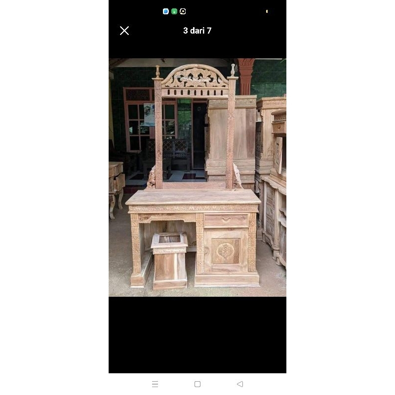 MEJA RIAS JATI TOLET JATI