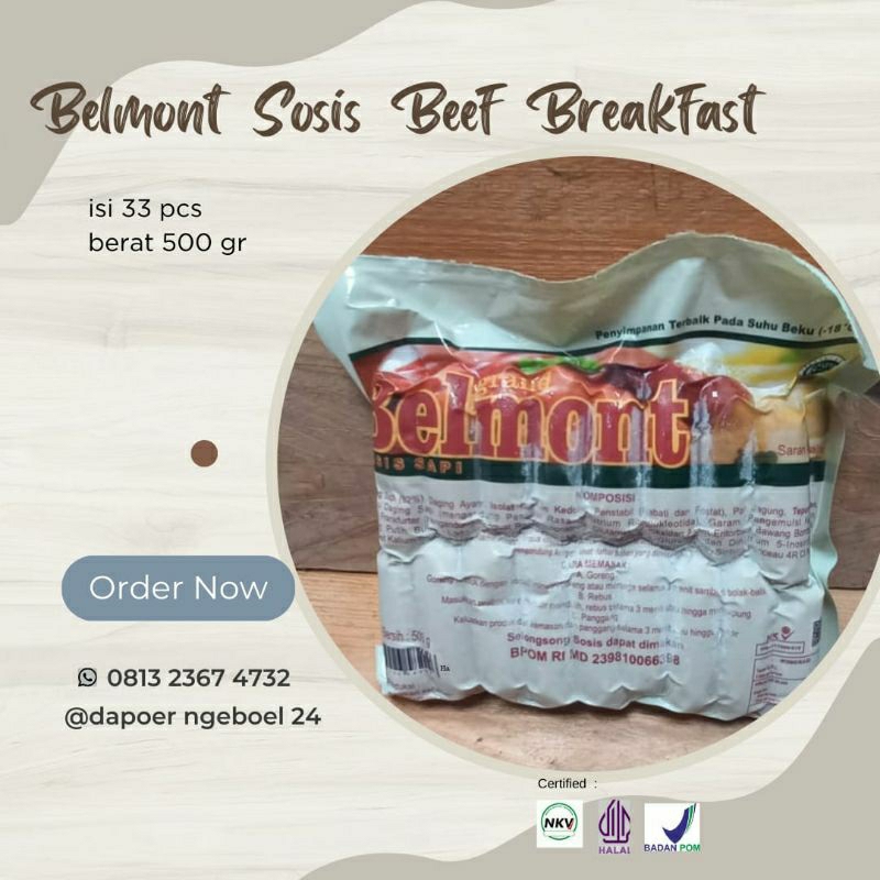 

Belmont Sosis Beef Breakfast l 33 pcs l 500 gr