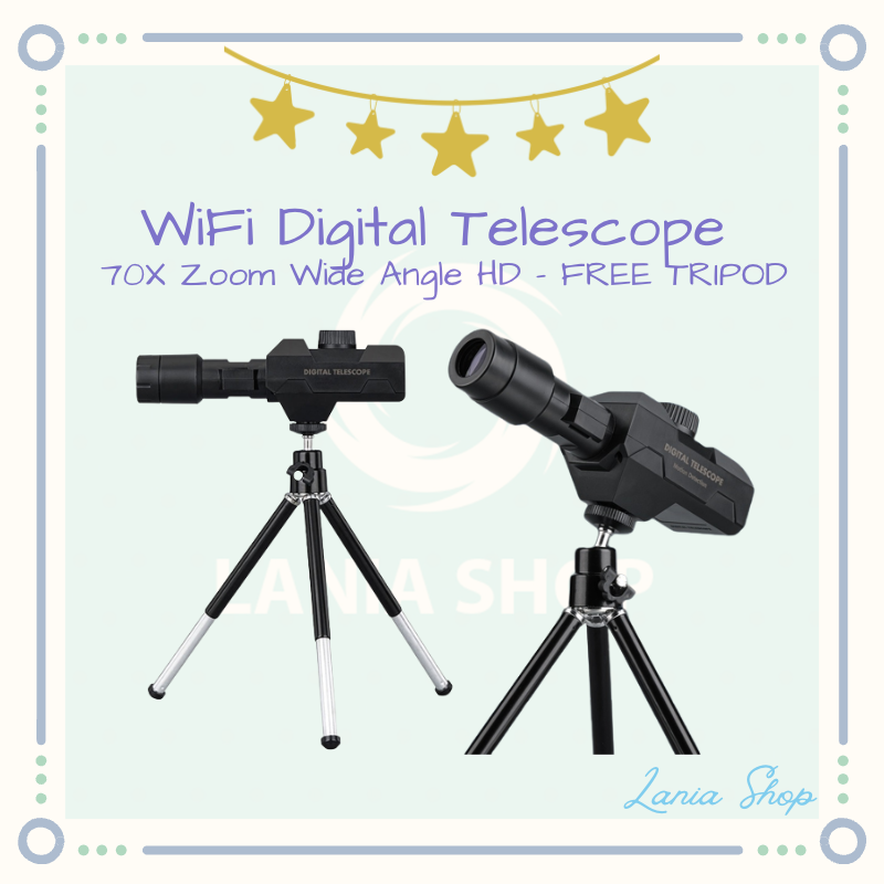 WiFi Digital Telescope 70X - Teleskop Monokuler Zoom 70x FREE TRIPOD