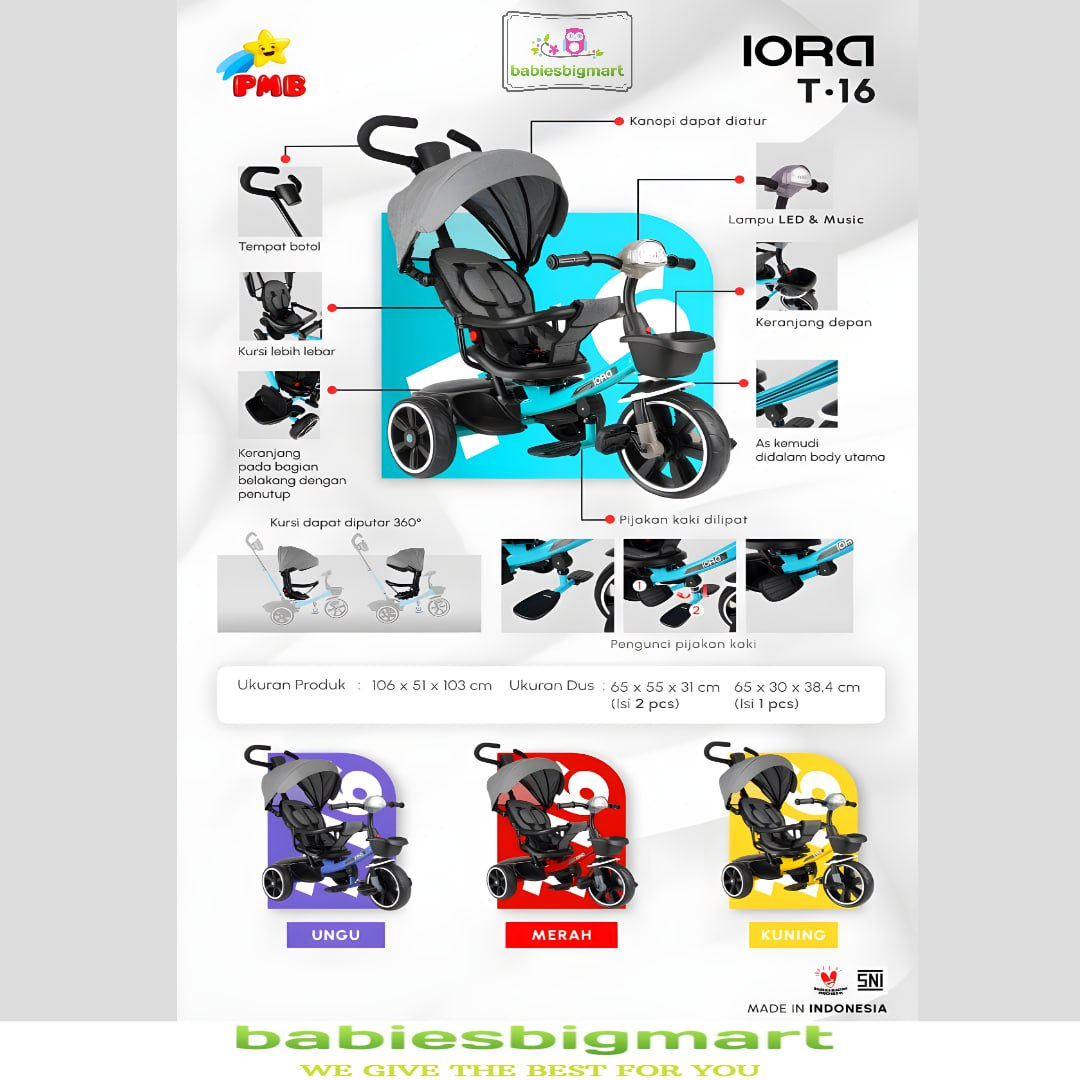 SEPEDA ANAK RODA TIGA 3 TRICYCLE EXOTIC ET 1263 , ET 1262 , ET 1267 , ET 1268 , ET 1269 , ET 1261 1 , ET 2251 , AT 7708 , AT 7711 , AT 7713 , GY 1122C , GY 101C MUSIK KURSI PUTAR DORONGAN