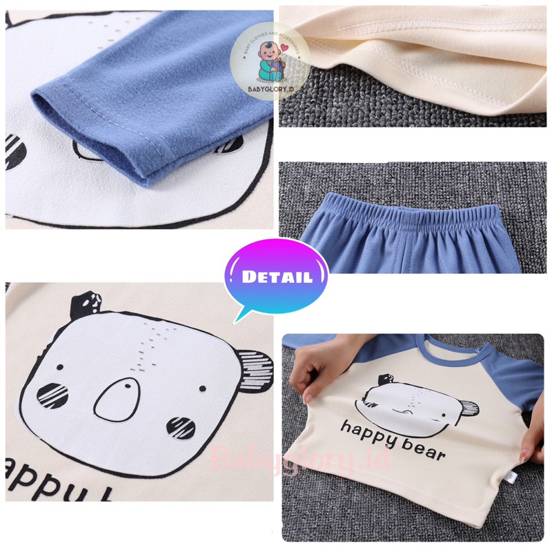 Setelan Lengan Panjang Premium Anak Laki Laki Perempuan Import / Setelan Piyama Anak Import / Baju Tidur Anak