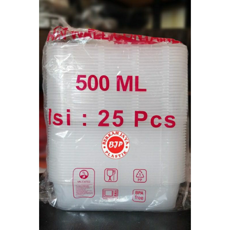 Thinwall box persegi DM 500 ml / kotak makan DM 500 ml