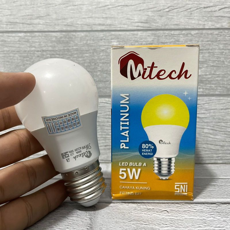 MITECH PLATINUM LAMPU LED A BULB 5W 5 WATT SNI