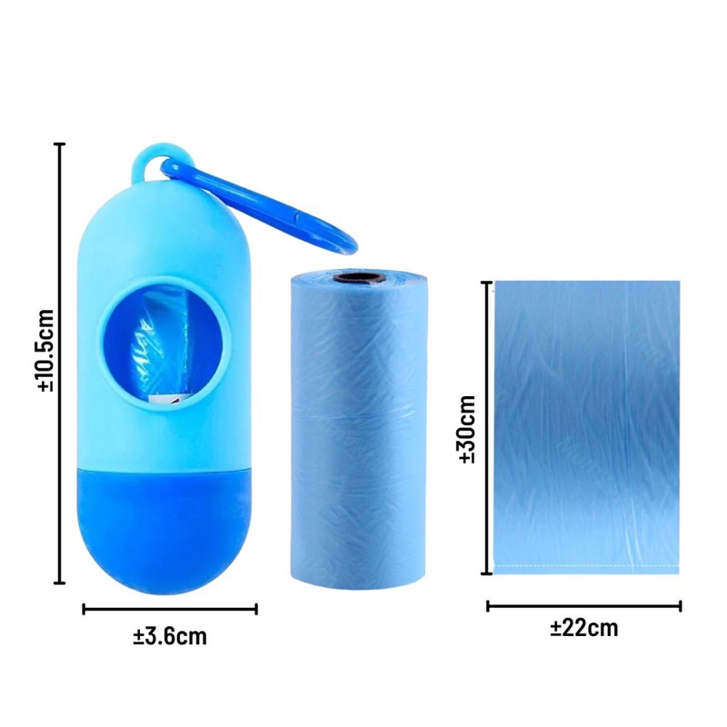 Dispenser Kapsul Kantong Plastik Sampah Portable | Keresek Holder Tempat Sampah Popok Sisa Makanan Serbaguna | Removable Trash Bag Roll Capsule Case Travel