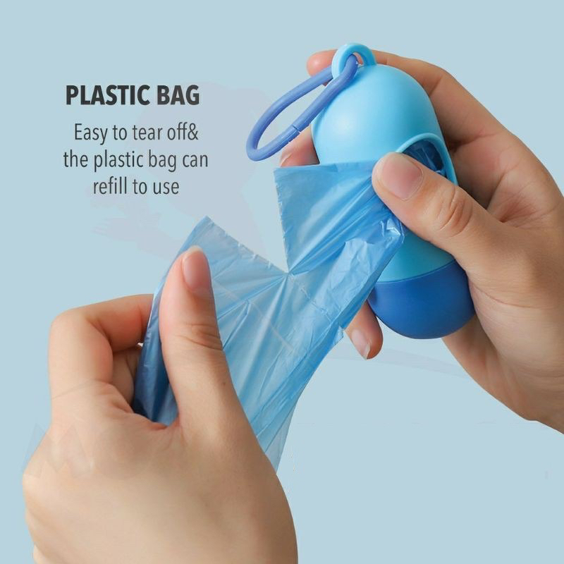 Dispenser Kapsul Kantong Plastik Sampah Portable | Keresek Holder Tempat Sampah Popok Sisa Makanan Serbaguna | Removable Trash Bag Roll Capsule Case Travel
