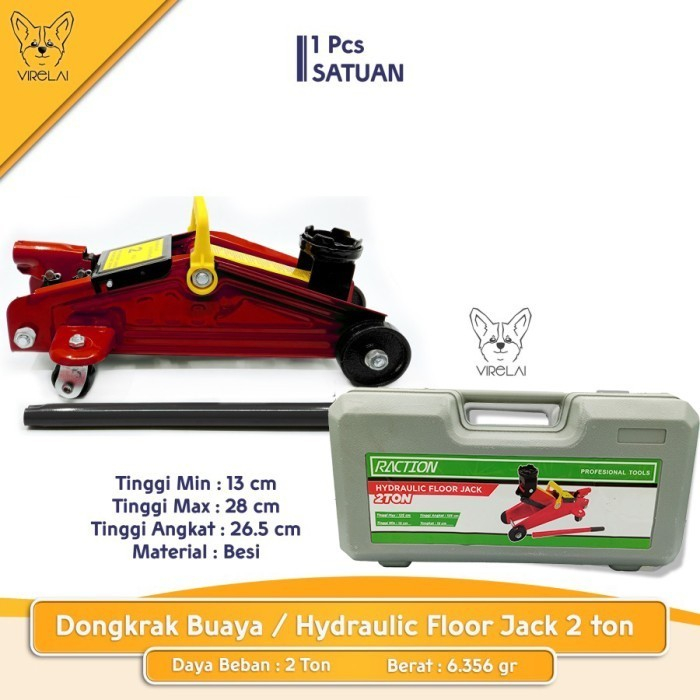 Dongkrak buaya 2 ton / 2 T floor Jack blow case berkualitas tinggi hidrolik floor jack mobil