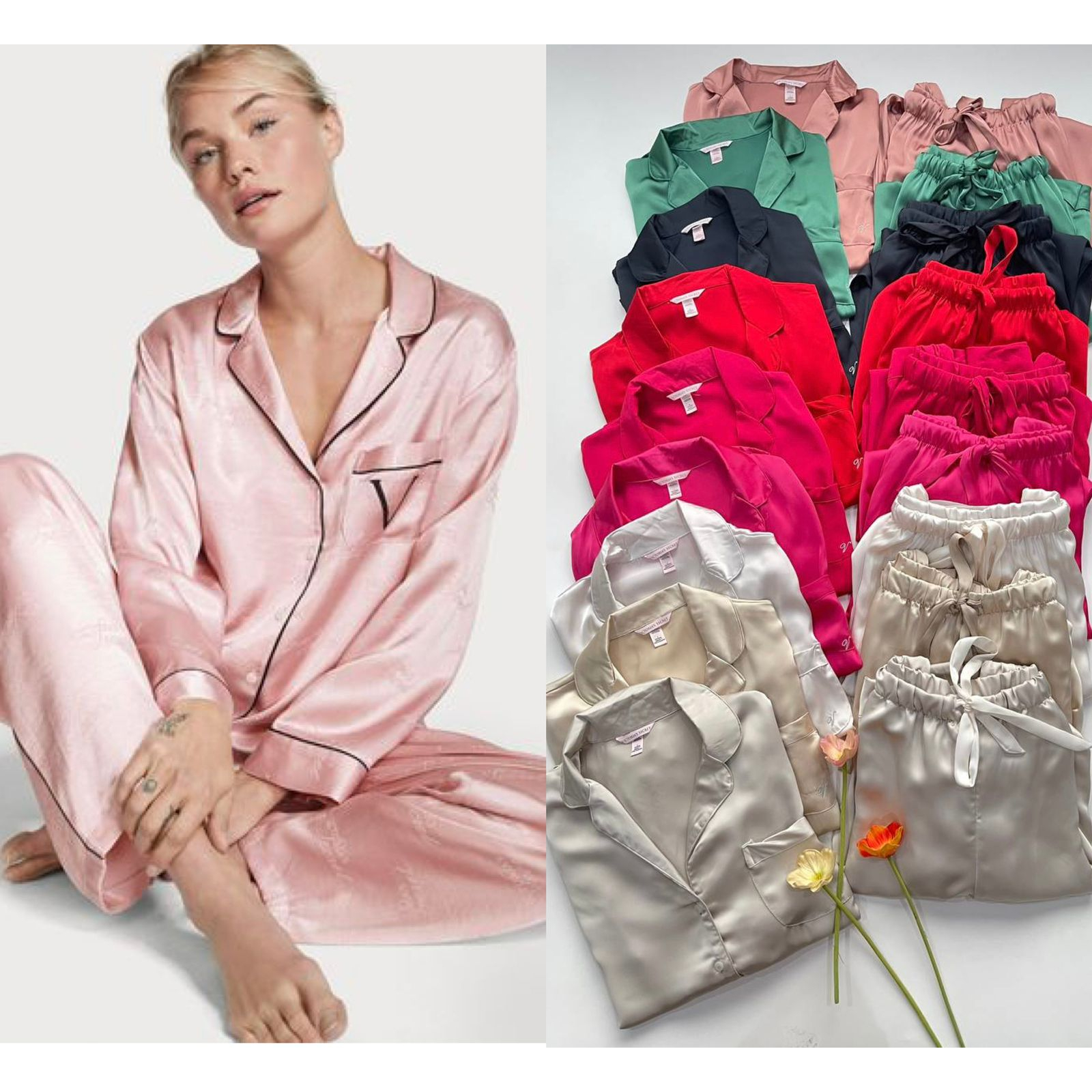 Vs** pajamas set long