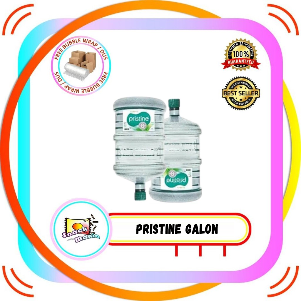 

Pristine 8+ Water 19 Liter Galon + Isi Air Mineral Air Alkali