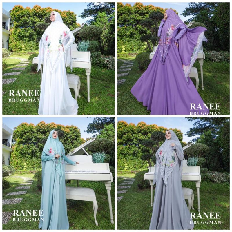 GAMIS SYARI MEDINA BY RANEE BRUGMAN SET KHIMAR PREMIUM  | BAHAN CERRUTY MIX JERSEY UKURAN ALLSIZE MU
