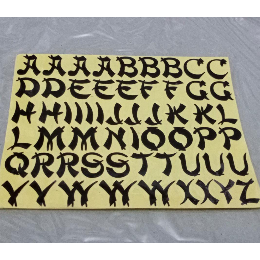 

STIKER KECIL CUTTING HURUF ABJAD FONT ORIENTAL