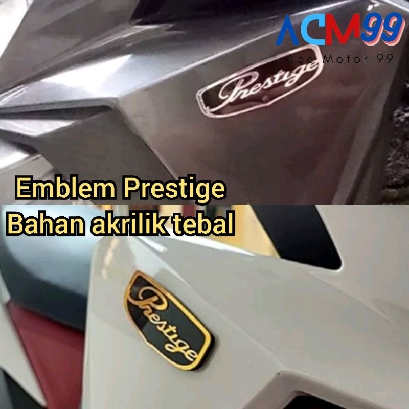 3D emblem garnish prestige bahan akrilik scoopy pcx adv vario beat dll