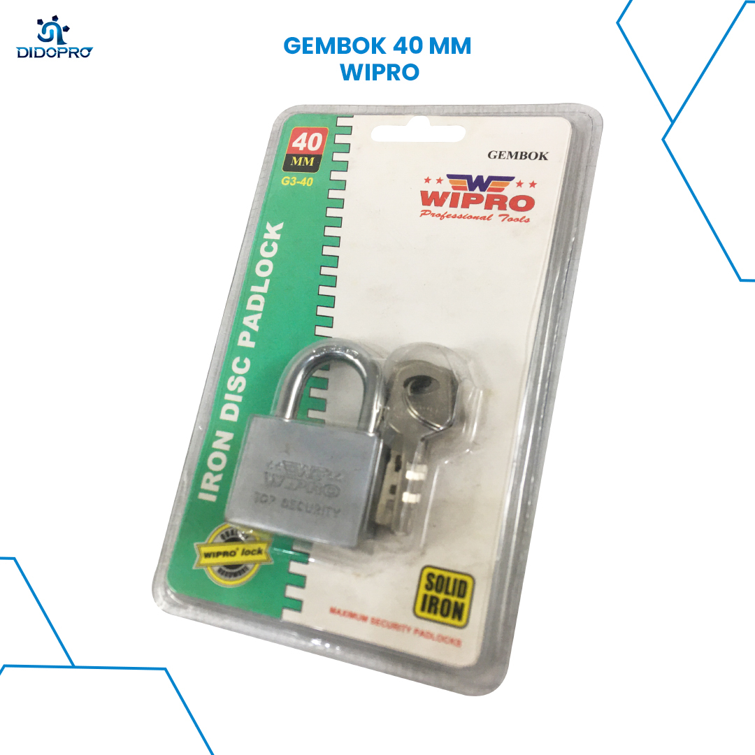 WIPRO Gembok 40mm 50mm Chrome Gembok Pintu Rumah Pagar Kunci 3