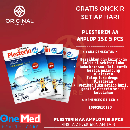 PLESTERIN AA ONEMED PLESTER ANTI AIR AMPLOP ISI 10 PCS - ONEMED