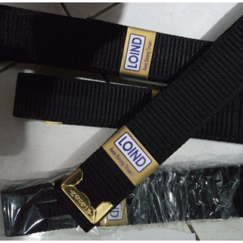 Tali sabuk pdh hitam loind 105cm &amp; 150cm