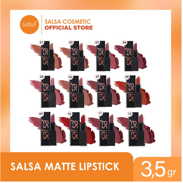 SALSA Matte Lipstick ❤ jselectiv ❤ Lipstik Batang SALSA - ORI✔️BPOM✔️COD✔️