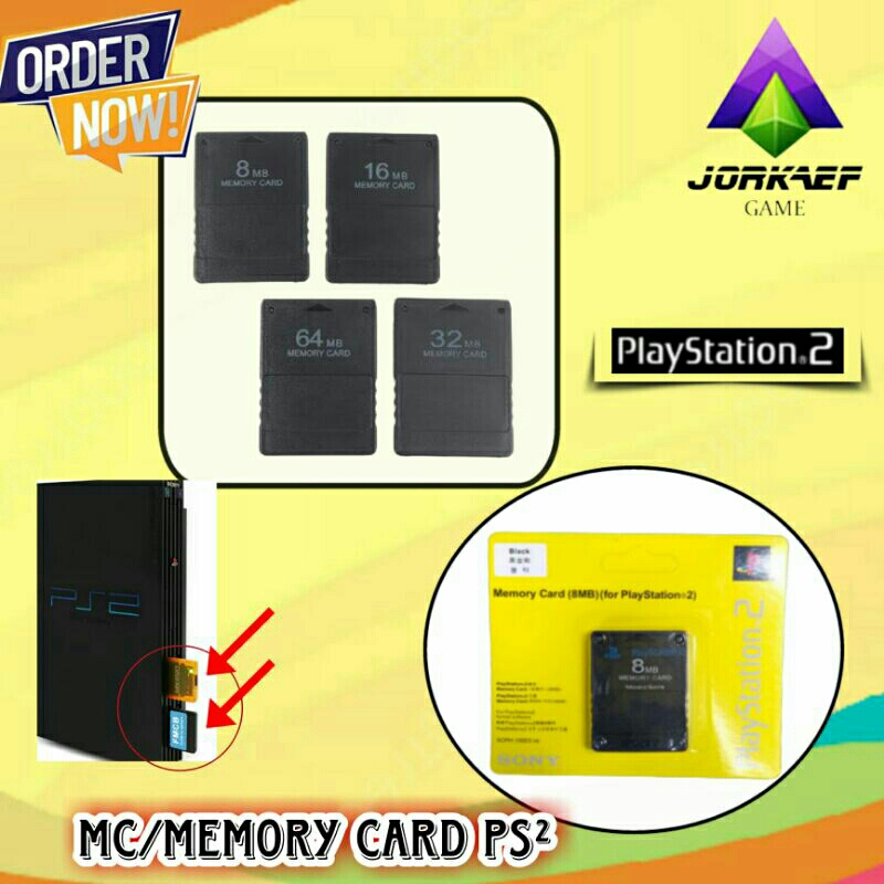 MEMORY CARD PS2 NEW 8MB HITAM MURAH