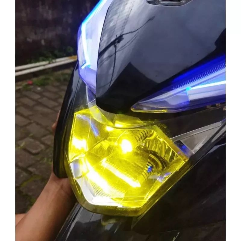 Lampu H6 Lampu Depan motor LED 2 warna putih kuning plus senja biru matic bebek Mio beat Vario Genio Jupiter Vega For All H6 AC/DC 12Volt