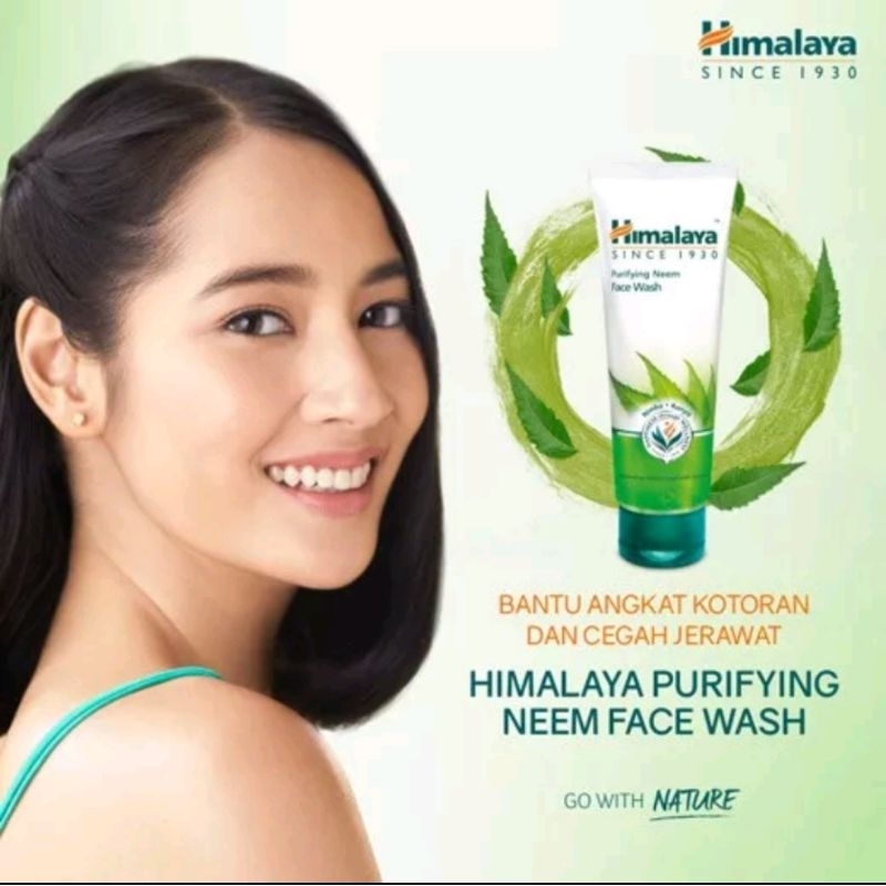 Himalaya herbal Purifying Neem Face Wash 50ml 100ml Sabun cuci Muka Jerawat