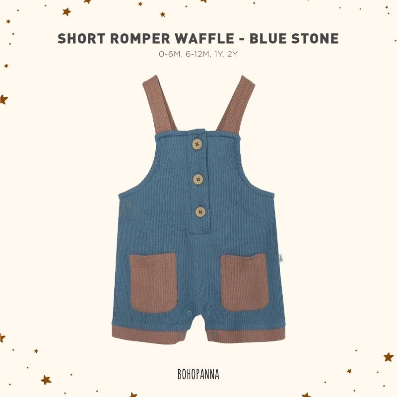 Bohopanna Short Romper Waffle - Romper Anak