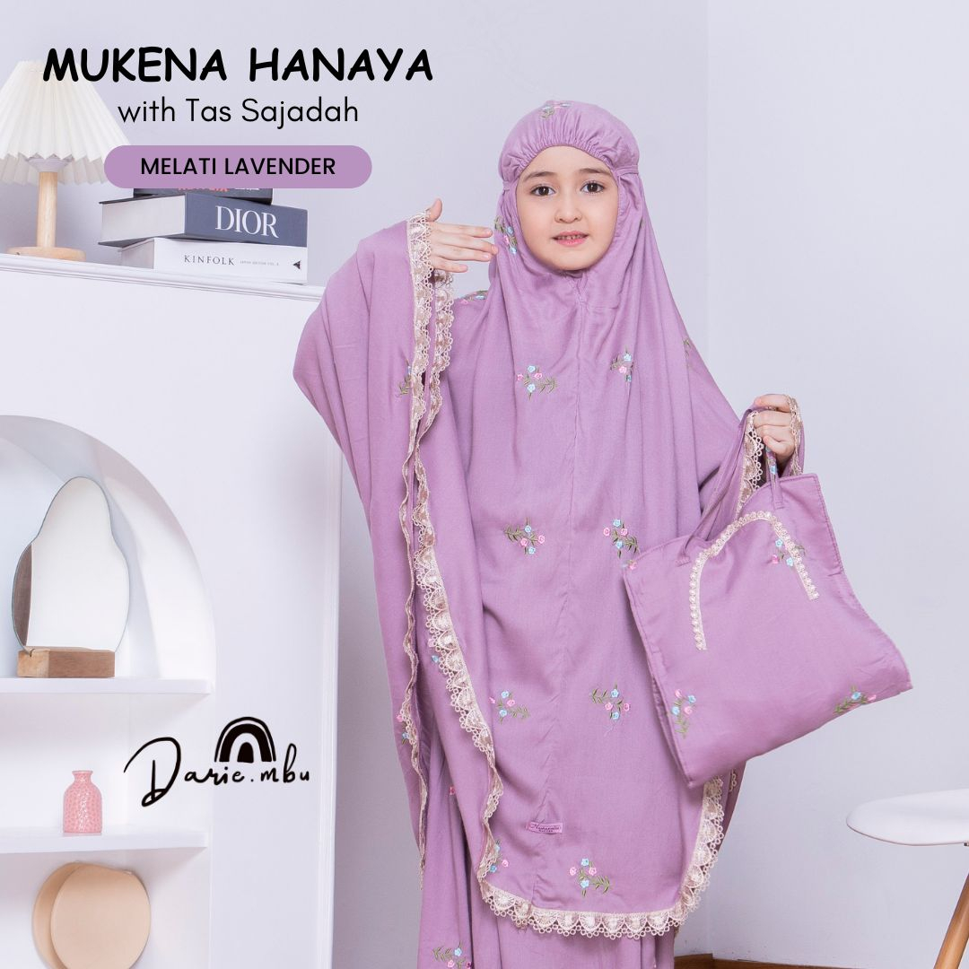 Mukena Anak Remaja Bordir Tas Sajadah Hanaya Katun Rayon Premium