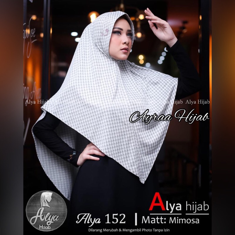 Ayraa Hijab❣️ Jilbab Khimar Instan Alya 152 Jersey Mimosa Original Alya Hijab