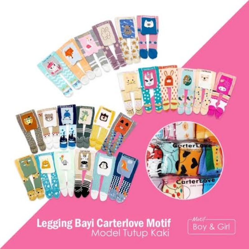 LEGGING TUTUP KAKI MOTIF KARTUN CARTER LOVE