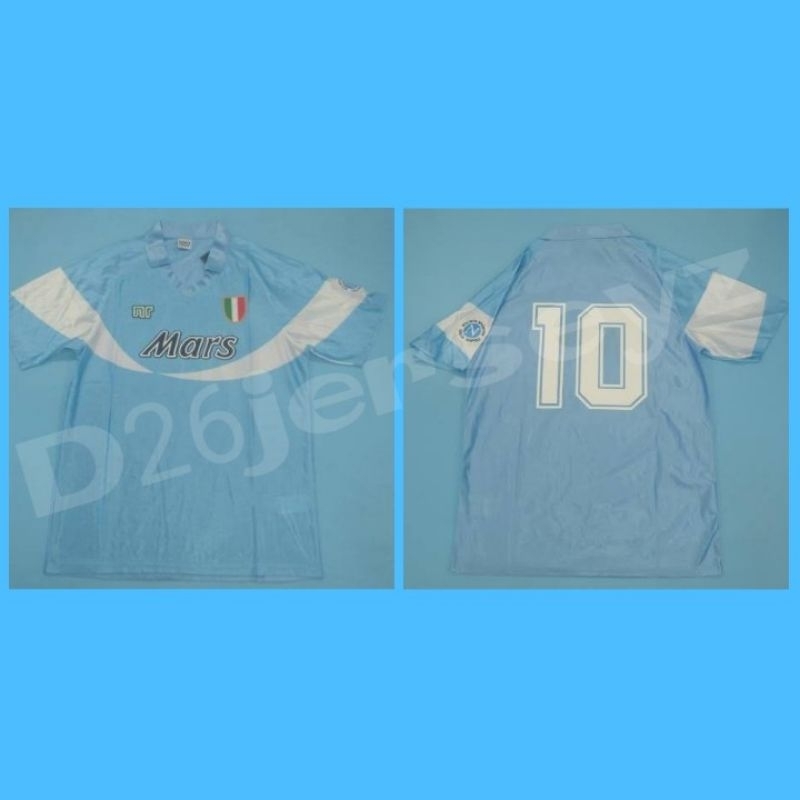 Jersey RETRO Napoli Home 1990 / 1991 Maradona Scudetto + Nameset