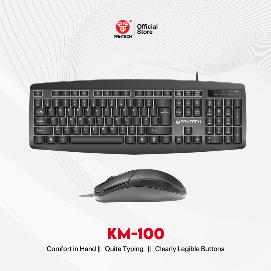 Fantech Keyboard Mouse Office KM100