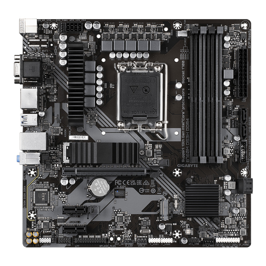 Gigabyte B760M DS3H DDR4 Motherboard intel (LGA 1700,gen 12 gen 13)