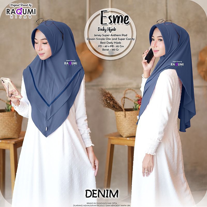 Jilbab Instan Hijab Instant Raqumi Kerudung Bergo Naysila Terbaru Kekinian Esme Arumi Model Hamidah 