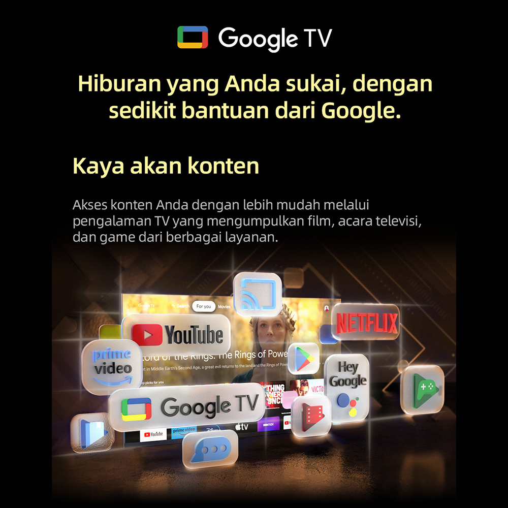 【Google TV】CHiQ 40 inch Smart TV Full HD-HDR10+DBX Dolby Audio Google Assistant Netflix Youtube Digital TV (L40G7P)
