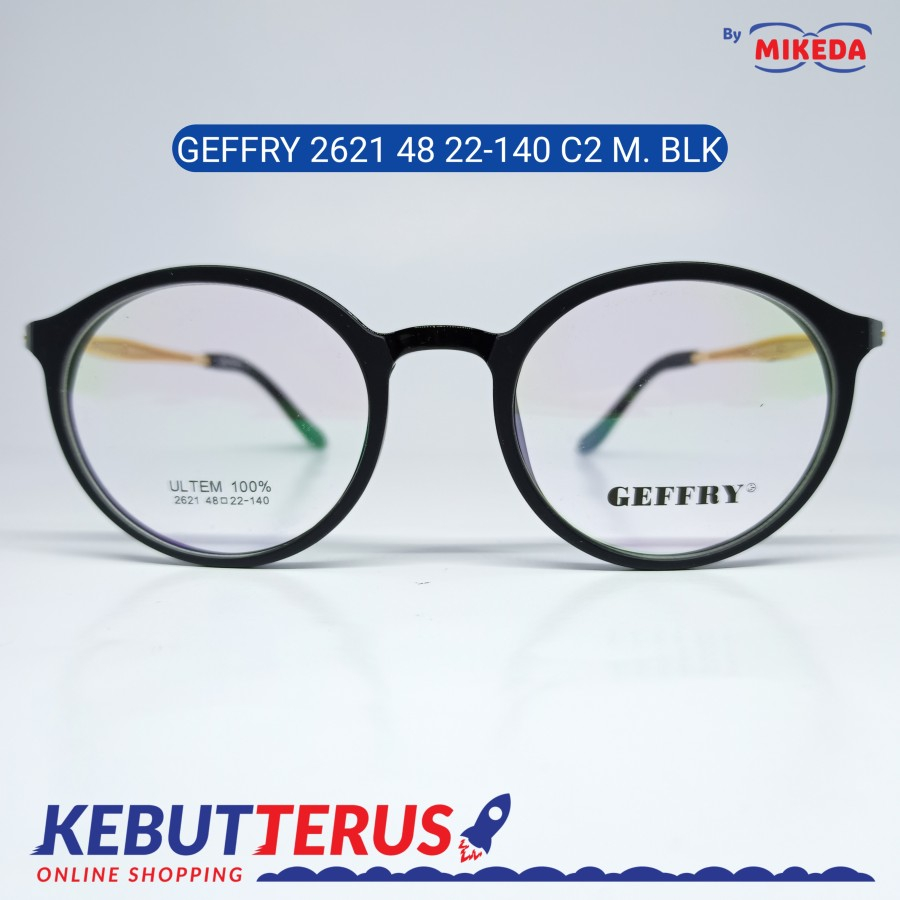 Mikeda-FRAME KACAMATA GEFFRY 2621 C2 M.BLK + LENSA(MINUS/CYLINDER)