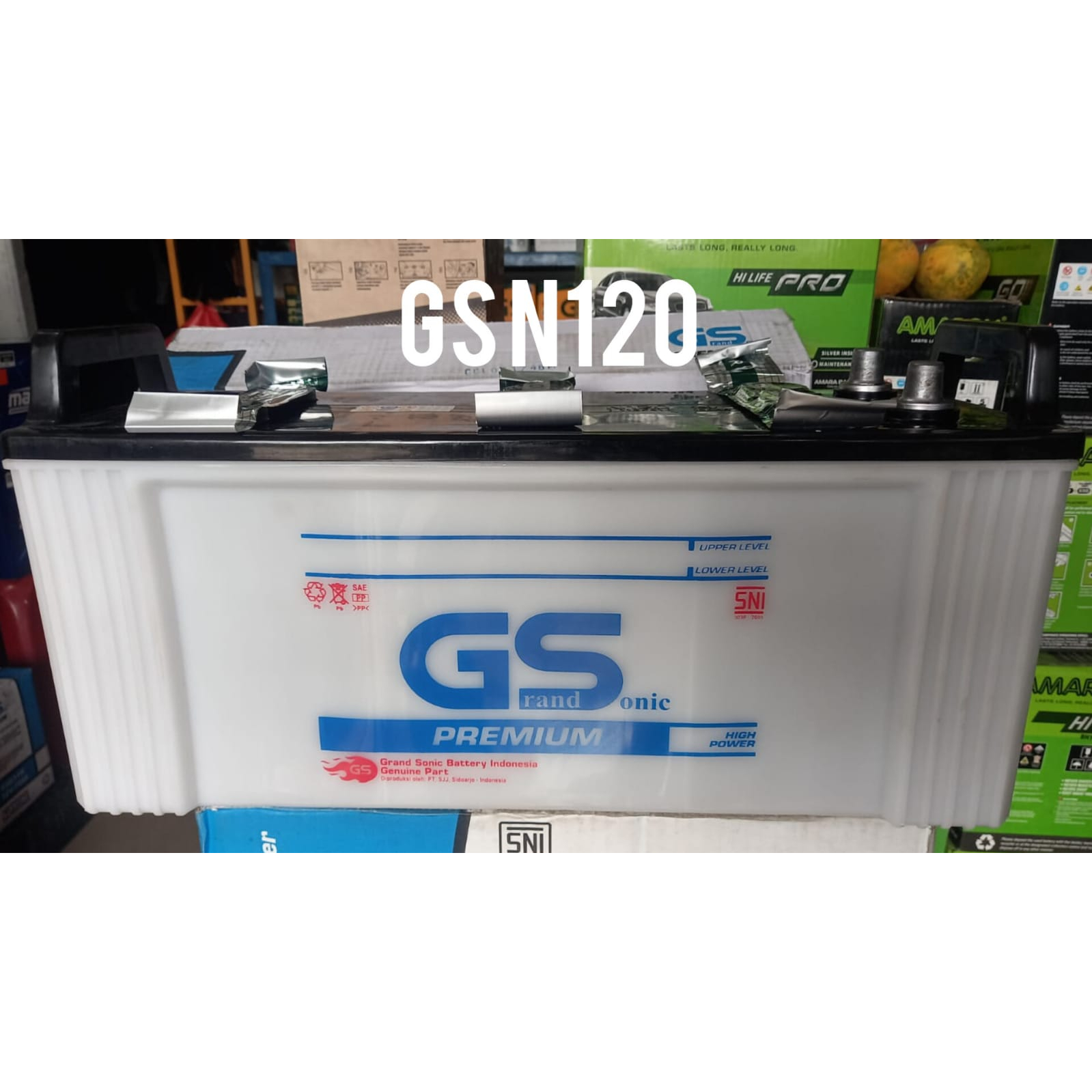 Accu/ aki basah GS n120 12v 120ah  generator genset doozer