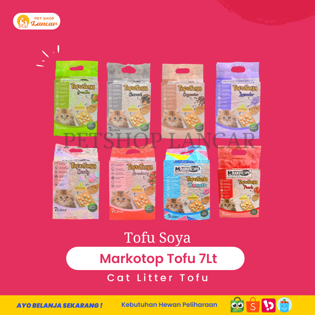 pasir kucing MARKOTOP MARKOTOPS tofu soya clump 7L 7 Litter