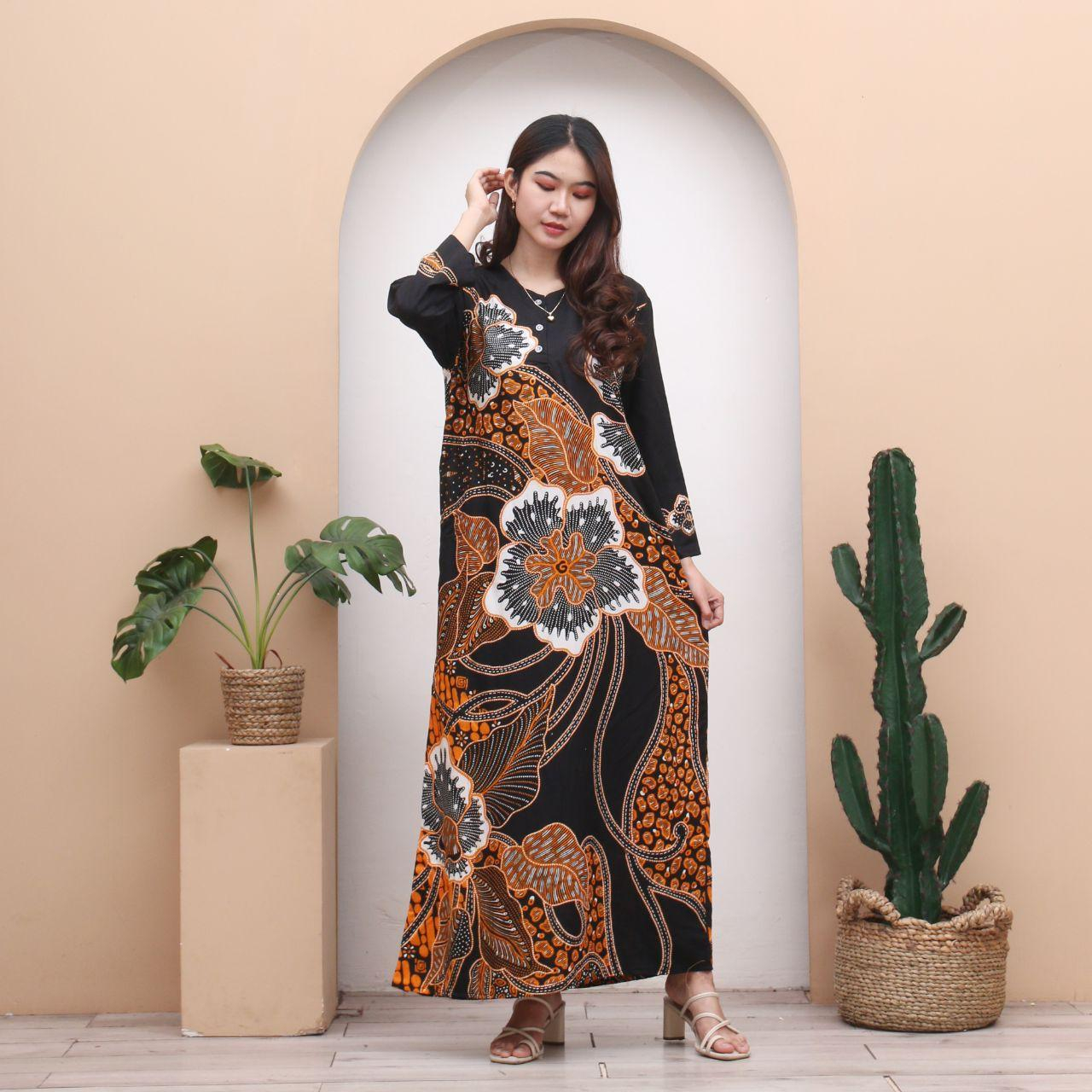 Longdres batik FADIA Daster Panjang Terbaru Kekinian KU By prass