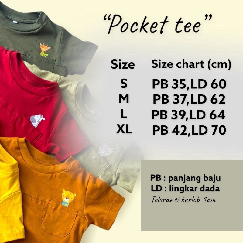 ANIMAL Pocket Tee Kaos Anak Unisex