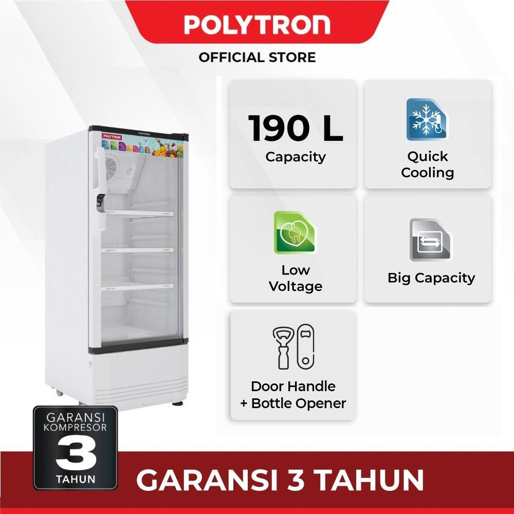 Showcase Polytron 3 Rak 190 liter SCN 141X