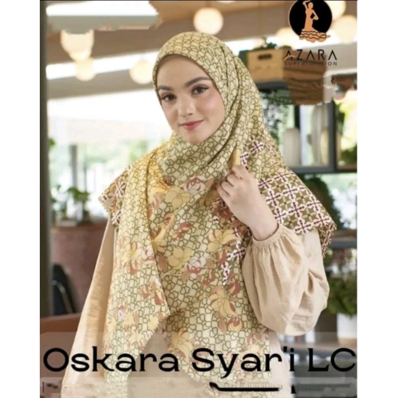 SERAGAM MOTIF SYAR'I JUMBO AZARA ORIGINAL HIJAB OSKARA SYARI VOAL MIRACLE