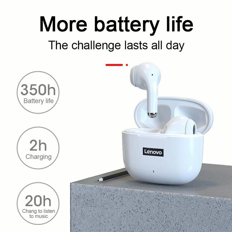 WTW Lenovo Earphone Bluetooth LP40 Pro True Wireless Bluetooth 5.1 TWS Earphone Gaming Noise Reduction Headset