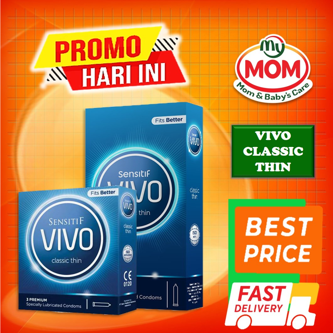 [BPOM] Kondom VIVO Classic Thin Isi 12 Pcs / Kondom Vivo Thin / Kondom Tipis / Kondom Import / MY MOM