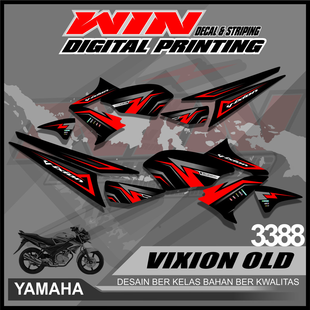 Sticker Striping Lis Vixion Old Variasi Grafis Racing Semi Full - Sticker Striping Vixion Old