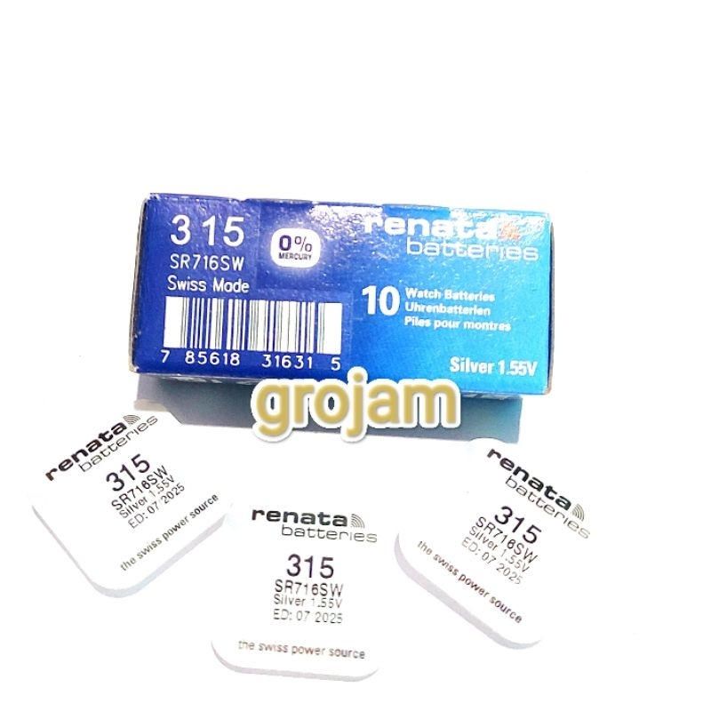 Baterai Maxell 315 Maxell 716 Maxell SR716SW Renata 315 Renatal 716 Renata SR716SW Murata 315 Murata 716 Murata SR716SW ORIGINAL