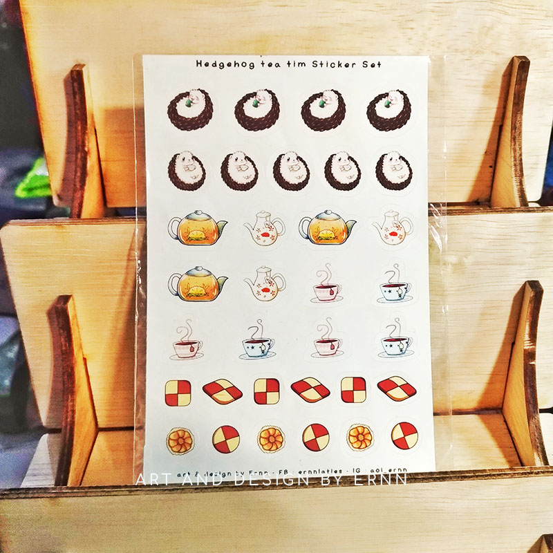 

Sticker sheet kawaii landak teh cookie