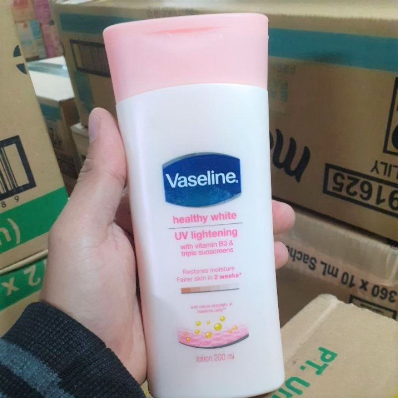 Vaseline Uv 200ML Vaseline 200ml UV Vaseline Healthy Bright UV Extra Brightening Body Lotion