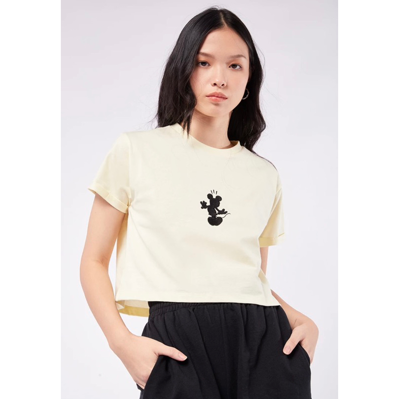 Colorbox Disney Embroidered Crop T-Shirt