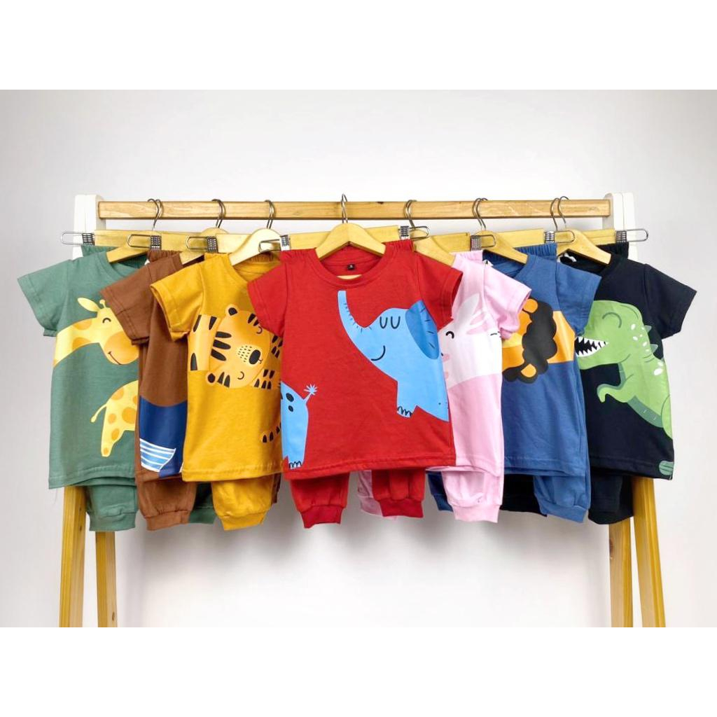 PAJAMAS BABY TEES ANICUT SERIES SABLON BAJU PENDEK PANJANG ANAK PAJAMAS ANAK 1-5 TAHUN PNP