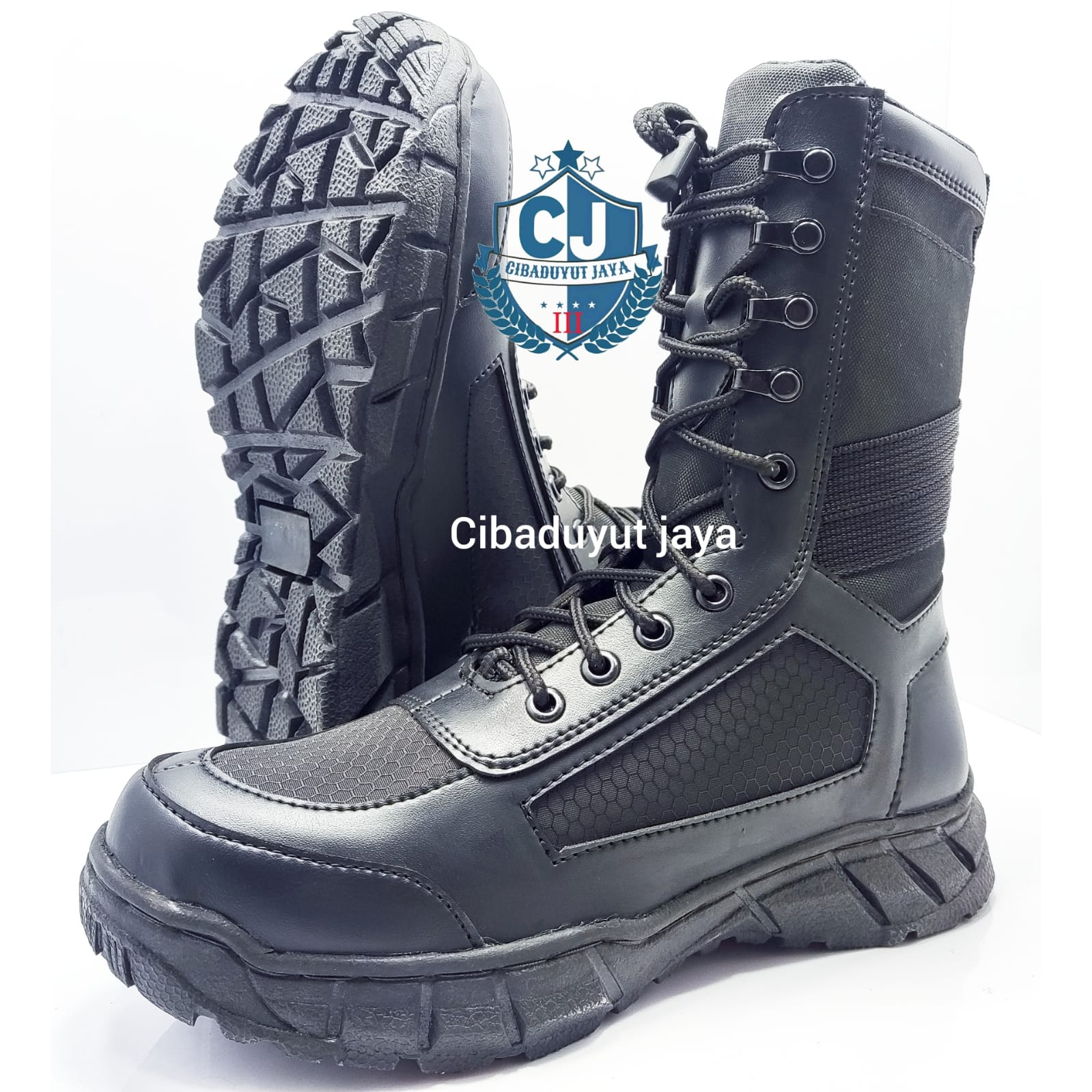 SEPATU PDL TNI POLRI SATPAM POLPP HITAM 10inchi JARING TAWON CORDURA WATERPROOF PAKAI RESLETING