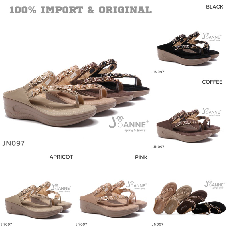 [ORIGINAL] JOANNE Wedges Sandals Sepatu Wanita #JN097